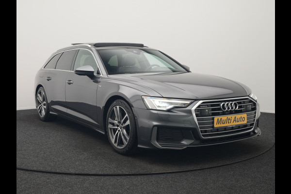 Audi A6 Avant 50 TFSI e quattro 2x S Line Plug In Hybrid 300pk Dealer O.H. PHEV | Panodak | Adaptive Cruise | Camera | Lederen Sportstoelen Memory & Verwarmd | Stuur Verwarmd | Apple Carplay | Virtual | Keyless | Sfeerverlichting | Navigatie | DAB |
