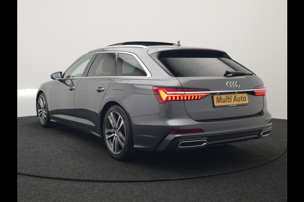 Audi A6 Avant 50 TFSI e quattro 2x S Line Plug In Hybrid 300pk Dealer O.H. PHEV | Panodak | Adaptive Cruise | Camera | Lederen Sportstoelen Memory & Verwarmd | Stuur Verwarmd | Apple Carplay | Virtual | Keyless | Sfeerverlichting | Navigatie | DAB |