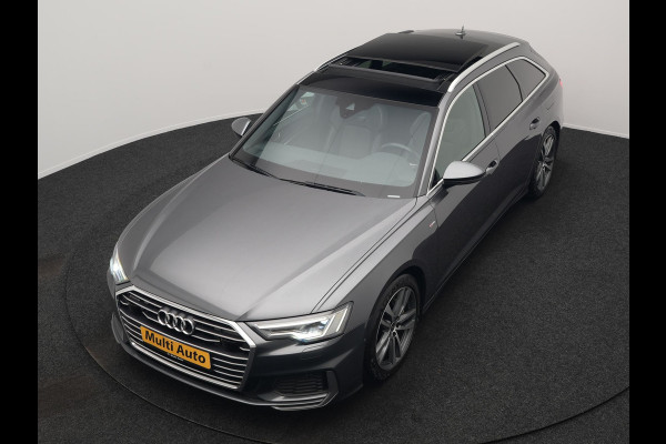 Audi A6 Avant 50 TFSI e quattro 2x S Line Plug In Hybrid 300pk Dealer O.H. PHEV | Panodak | Adaptive Cruise | Camera | Lederen Sportstoelen Memory & Verwarmd | Stuur Verwarmd | Apple Carplay | Virtual | Keyless | Sfeerverlichting | Navigatie | DAB |