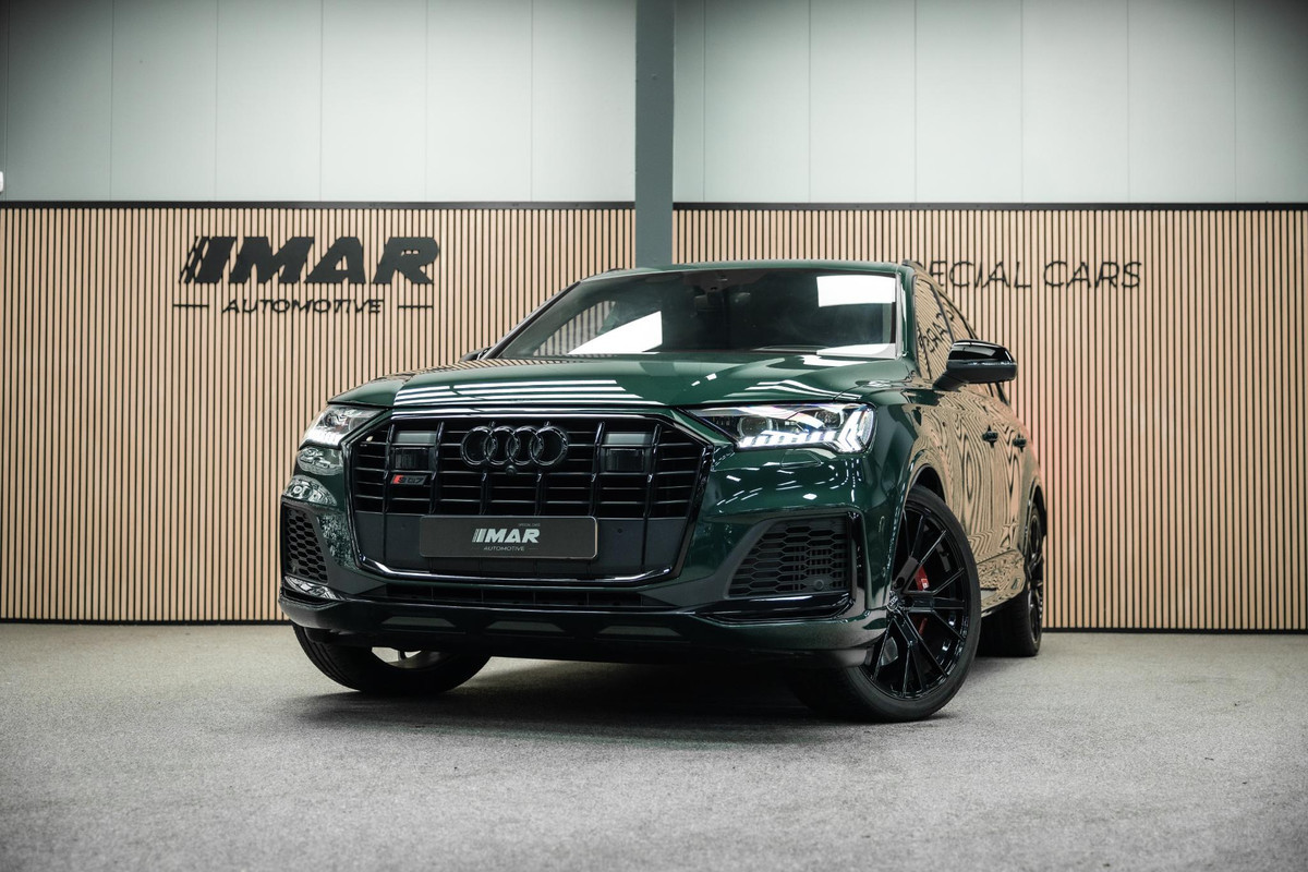 Audi Q7 55 TFSI e quattro Pro Line S | Goodwood Green | RS seats | Head-up | Stoelverwarming | Trekhaak |