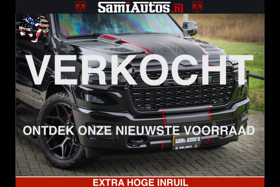 Dodge Ram 1500 Limited Night High Output 540HP 706Nm | Massage + Full Option | De Meest Luxe en Volle Pick-Up in zijn Klasse | Comfortabele Dubbele Cabine met Royale 5 Zitplaatsen | BPM vrij | Nu Leverbaar uit Voorraad | Voorraad Nr 2324 - 5142