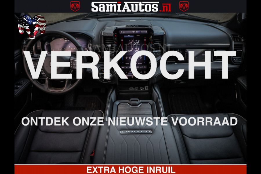 Dodge Ram 1500 Limited Night High Output 540HP 706Nm | Massage + Full Option | De Meest Luxe en Volle Pick-Up in zijn Klasse | Comfortabele Dubbele Cabine met Royale 5 Zitplaatsen | BPM vrij | Nu Leverbaar uit Voorraad | Voorraad Nr 2324 - 5142
