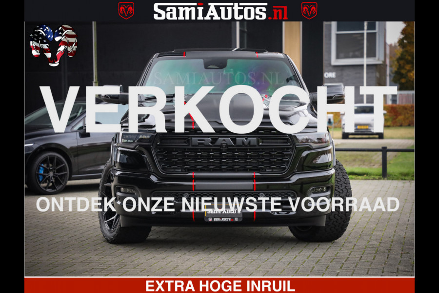 Dodge Ram 1500 Limited Night High Output 540HP 706Nm | Massage + Full Option | De Meest Luxe en Volle Pick-Up in zijn Klasse | Comfortabele Dubbele Cabine met Royale 5 Zitplaatsen | BPM vrij | Nu Leverbaar uit Voorraad | Voorraad Nr 2324 - 5142