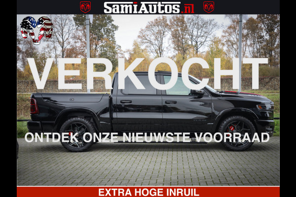 Dodge Ram 1500 Limited Night High Output 540HP 706Nm | Massage + Full Option | De Meest Luxe en Volle Pick-Up in zijn Klasse | Comfortabele Dubbele Cabine met Royale 5 Zitplaatsen | BPM vrij | Nu Leverbaar uit Voorraad | Voorraad Nr 2324 - 5142