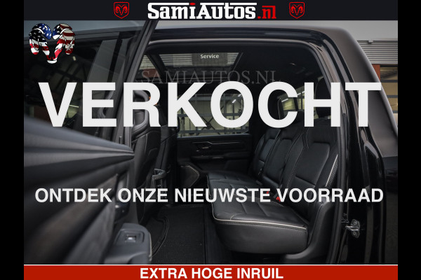 Dodge Ram 1500 Limited Night High Output 540HP 706Nm | Massage + Full Option | De Meest Luxe en Volle Pick-Up in zijn Klasse | Comfortabele Dubbele Cabine met Royale 5 Zitplaatsen | BPM vrij | Nu Leverbaar uit Voorraad | Voorraad Nr 2324 - 5142