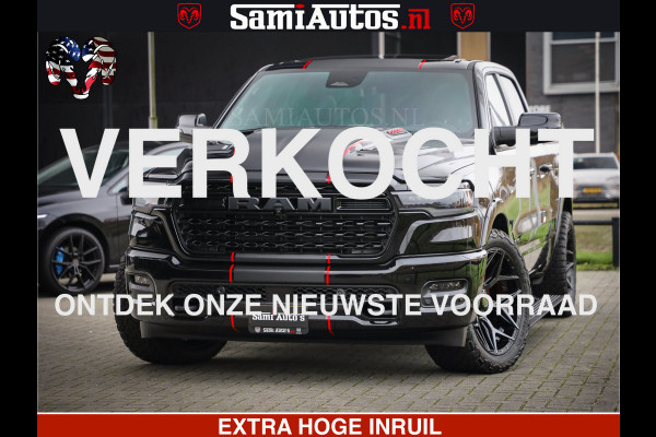 Dodge Ram 1500 Limited Night High Output 540HP 706Nm | Massage + Full Option | De Meest Luxe en Volle Pick-Up in zijn Klasse | Comfortabele Dubbele Cabine met Royale 5 Zitplaatsen | BPM vrij | Nu Leverbaar uit Voorraad | Voorraad Nr 2324 - 5142