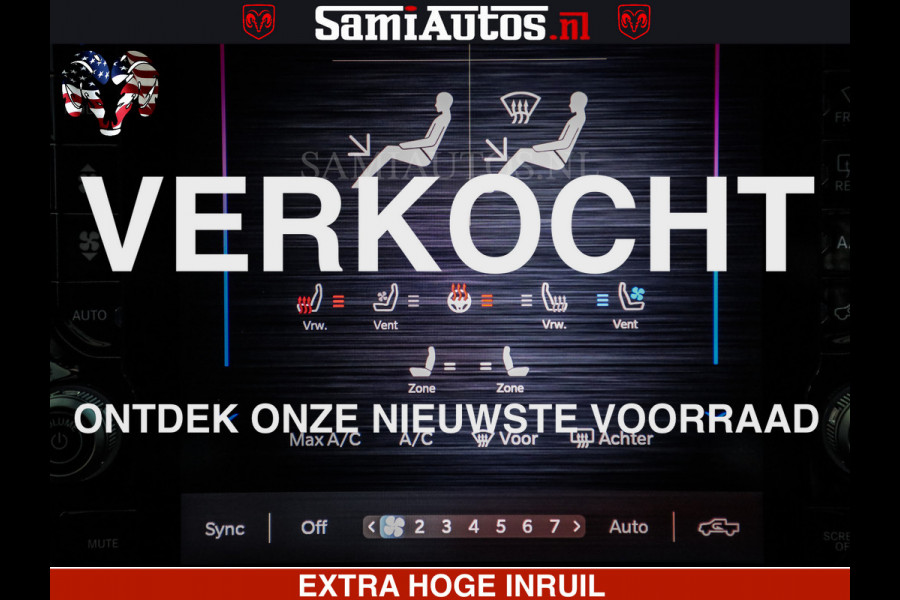 Dodge Ram 1500 Limited Night High Output 540HP 706Nm | Massage + Full Option | De Meest Luxe en Volle Pick-Up in zijn Klasse | Comfortabele Dubbele Cabine met Royale 5 Zitplaatsen | BPM vrij | Nu Leverbaar uit Voorraad | Voorraad Nr 2324 - 5142