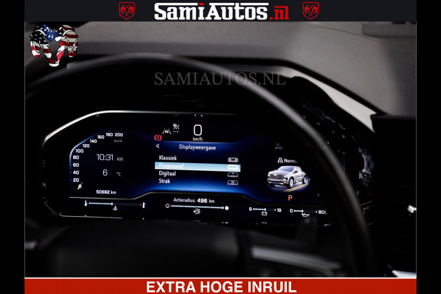 Chevrolet Silverado TWO-TONE COACHWORK | HUD | BLACK EDITION | BOM VOL | PICK UP DODGE RAM | DUBBELE CABINE DC | 5 PERSOONS | GRIJSKENTEKEN |