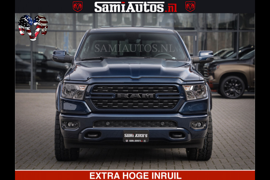 Dodge Ram SPORT | 5.7 V8 4x4 HEMI | PANORAMA DAK | GROOTSCHEM 12 INCH | LPG | Patriot Blue | CREW CAB | DUBBELE CABINE | 5 PERSOONS | DC | VOORRAAD NR 2555 - 3325