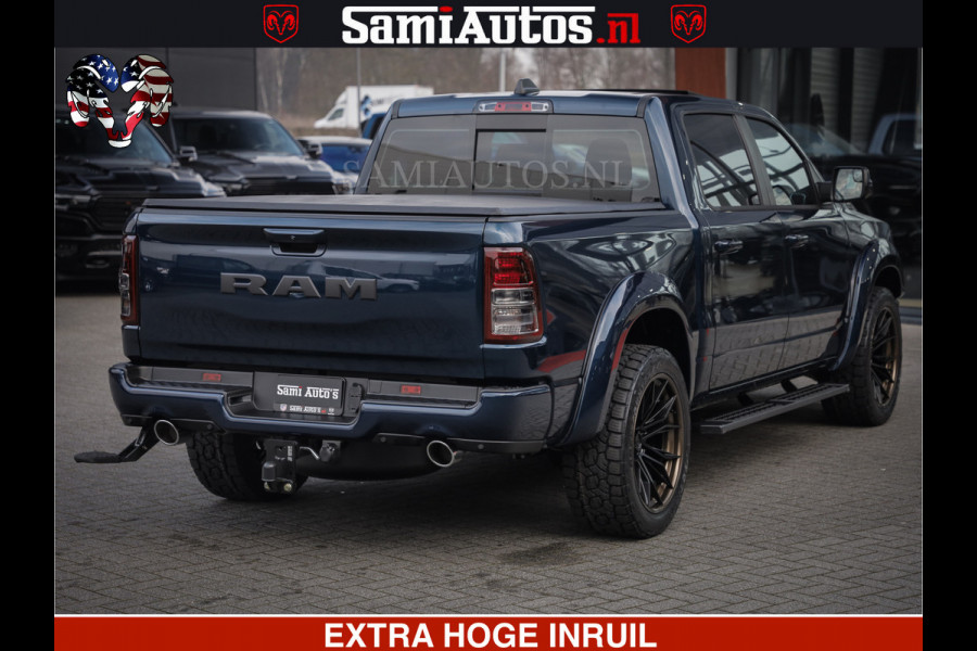 Dodge Ram SPORT | 5.7 V8 4x4 HEMI | PANORAMA DAK | GROOTSCHEM 12 INCH | LPG | Patriot Blue | CREW CAB | DUBBELE CABINE | 5 PERSOONS | DC | VOORRAAD NR 2555 - 3325