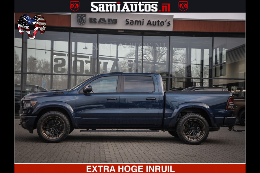 Dodge Ram SPORT | 5.7 V8 4x4 HEMI | PANORAMA DAK | GROOTSCHEM 12 INCH | LPG | Patriot Blue | CREW CAB | DUBBELE CABINE | 5 PERSOONS | DC | VOORRAAD NR 2555 - 3325
