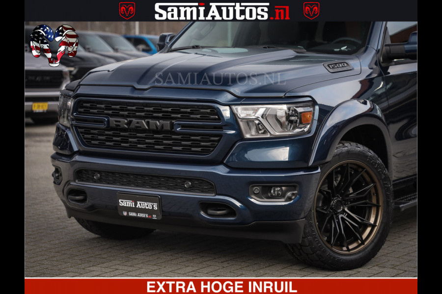 Dodge Ram SPORT | 5.7 V8 4x4 HEMI | PANORAMA DAK | GROOTSCHEM 12 INCH | LPG | Patriot Blue | CREW CAB | DUBBELE CABINE | 5 PERSOONS | DC | VOORRAAD NR 2555 - 3325