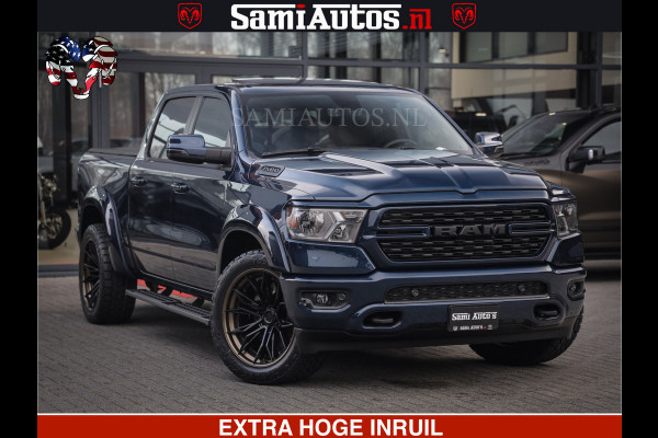 Dodge Ram SPORT | 5.7 V8 4x4 HEMI | PANORAMA DAK | GROOTSCHEM 12 INCH | LPG | Patriot Blue | CREW CAB | DUBBELE CABINE | 5 PERSOONS | DC | VOORRAAD NR 2555 - 3325