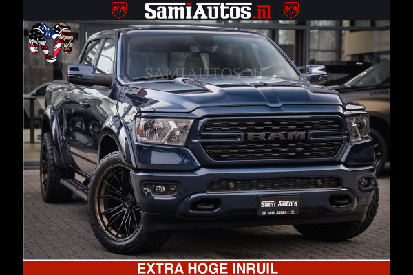 Dodge Ram SPORT | 5.7 V8 4x4 HEMI | PANORAMA DAK | GROOTSCHEM 12 INCH | LPG | Patriot Blue | CREW CAB | DUBBELE CABINE | 5 PERSOONS | DC | VOORRAAD NR 2555 - 3325