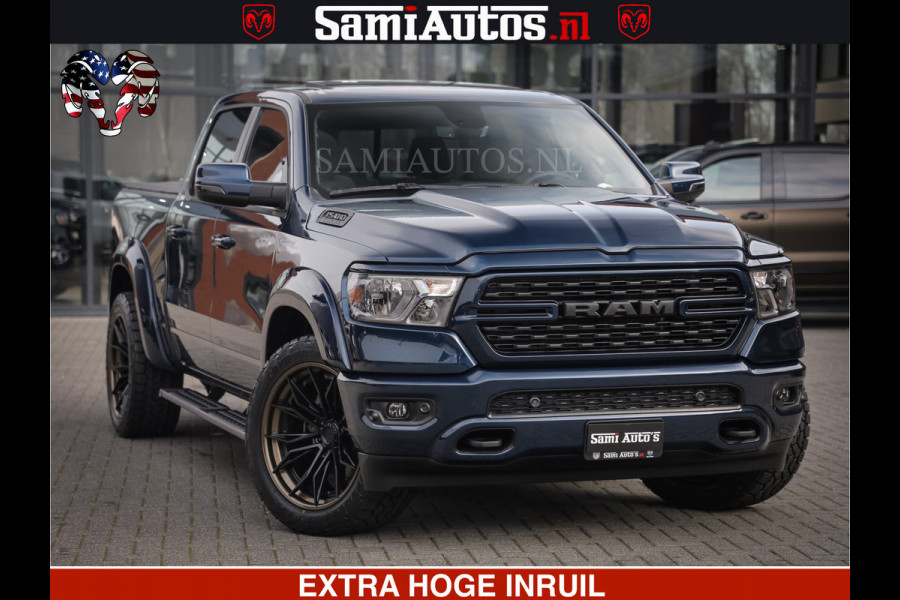 Dodge Ram SPORT | 5.7 V8 4x4 HEMI | PANORAMA DAK | GROOTSCHEM 12 INCH | LPG | Patriot Blue CREW CAB | DUBBELE CABINE | 5 PERSOONS | DC | VOORRAAD NR 2557 - 3328