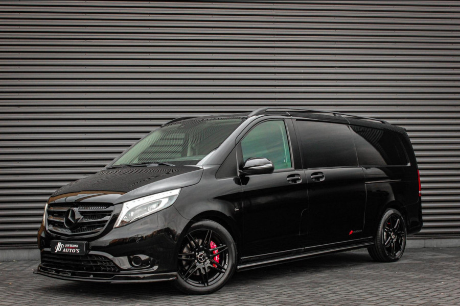 Mercedes-Benz Vito 190PK EXTRA LANG JB- EDITION FULL BLACK / AMG / SPOILER / VERLAGINGSVEREN / NAVIGATIE / SIDE- BARS / FULL / NAV