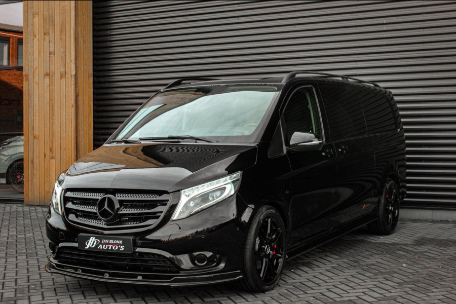 Mercedes-Benz Vito 190PK EXTRA LANG JB- EDITION FULL BLACK / AMG / SPOILER / VERLAGINGSVEREN / NAVIGATIE / SIDE- BARS / FULL / NAV
