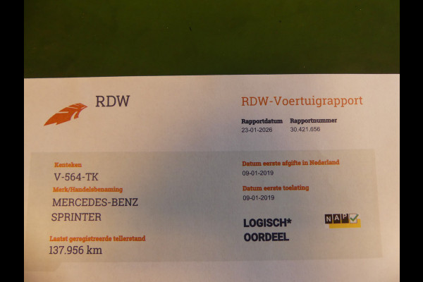 Mercedes-Benz Sprinter 319 CDI V6 L2H2 VANSTEP 3500KG Trekgewicht Camera/Navigatie