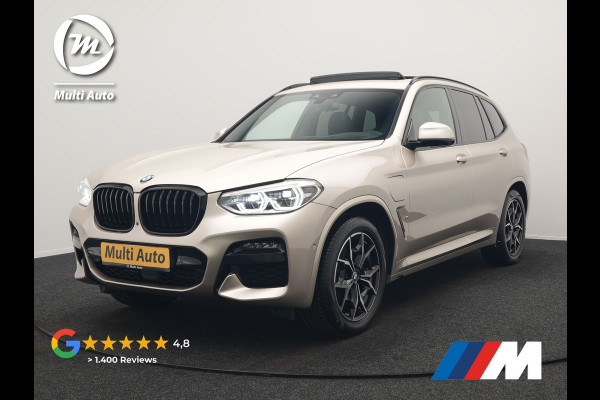 BMW X3 xDrive30e M Sport Plug In Hybrid 293pk Dealer O.H PHEV | Trekhaak Af Fabriek | Panodak | Adaptive Cruise | 360 Camera | Head Up | Sportstoelen Memory & Verwarmd | Harman & Kardon | Keyless | Apple Carplay | Virtual | Navigatie | DAB |