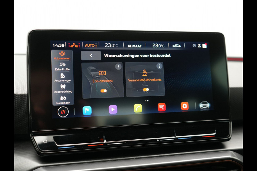 CUPRA Leon 1.4 e-Hybrid VZ Plug In Hybrid 245pk Dealer O.H PHEV | Adaptive Cruise | Camera | Keyless | Sportstoelen Verwarmd | Apple Carplay | Sfeerverlichting | Virtual | Navigatie | DAB+ | 19"L.M |