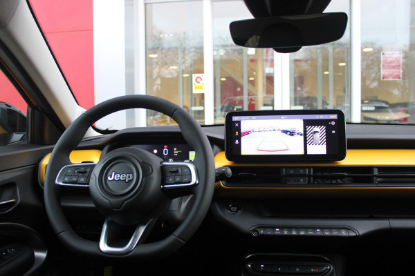 Jeep Avenger 1.2 110PK e-HYbrid SUMMIT | JBL PREMIUM AUDIO SYSTEEM | ACHTERUITRIJ CAMERA | STOEL VERWARMING | SFEERVERLICHTING | FULL LED KOPLAMPEN | 18" LICHTMETALEN VELGEN | DRAADLOZE TELEFOONLADER | DRAADLOZE APPLE CARPLAY/ANDROID AUTO | ADAPTIVE CRUISE CONTROL | PARKEERSENSOREN VOOR EN ACHTER | KEYLESS ENTRY/START | DODEHOEK DETECTIE | ELEKTRISCH BEDIENBARE ACHTERKLEP | VERWARMDE VOORRUIT | EXTRA GETINTE ACHTERRUITEN |