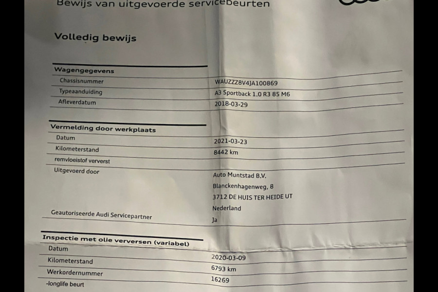 Audi A3 Sportback 1.0 TFSI Sport S Line Edition 19266 KM