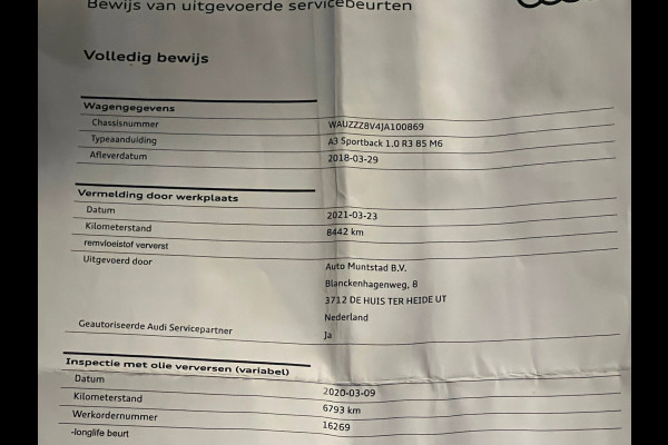 Audi A3 Sportback 1.0 TFSI Sport S Line Edition 19266 KM