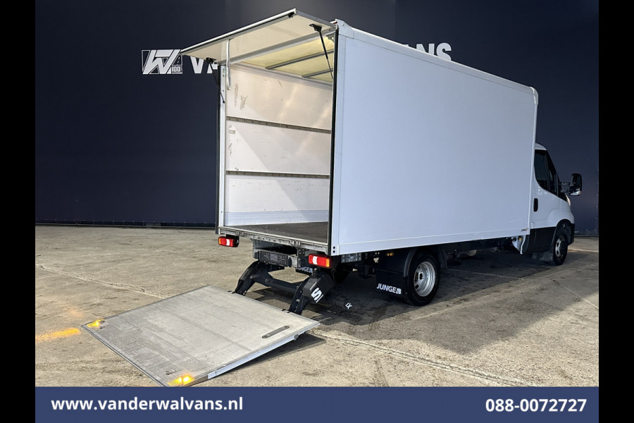 Iveco Daily 35C16H 157pk Dubbel Lucht Bakwagen 4.35m lang Laadklep Euro6 Airco | Bijrijdersbank