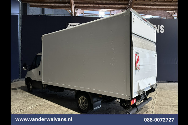 Iveco Daily 35C16H 157pk Dubbel Lucht Bakwagen 4.35m lang Laadklep Euro6 Airco | Bijrijdersbank