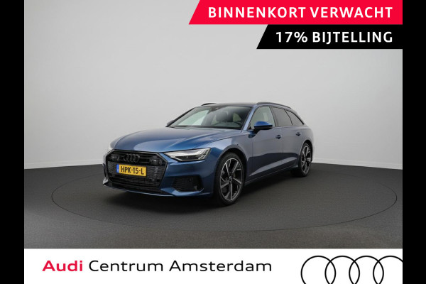 Audi A6 Avant e-tron Advanced edition performance 100 kWh 367 pk | Navigatie | Warmtepomp | Parkeersensoren (Park assist) | Rondomzicht camera | Elektr. voorstoelen | Stoelverwarming v/a | Matrix LED |