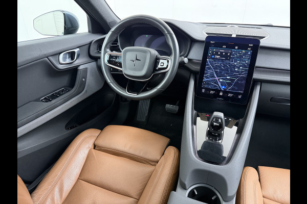 Polestar 2 Long Range 78kWh SOH 92% Leer Panoramadak Adap.Cruise Trekhaak Harman/Kardon®-Audio Memory Apple Carplay Android Auto Navi Ecc Stoel+Stuur+Achterbankverwarming Pdc Elek.Achterklep Lane Assist BLIS Road Sign Info 1e Eigenaar Origineel Nederlandse Auto