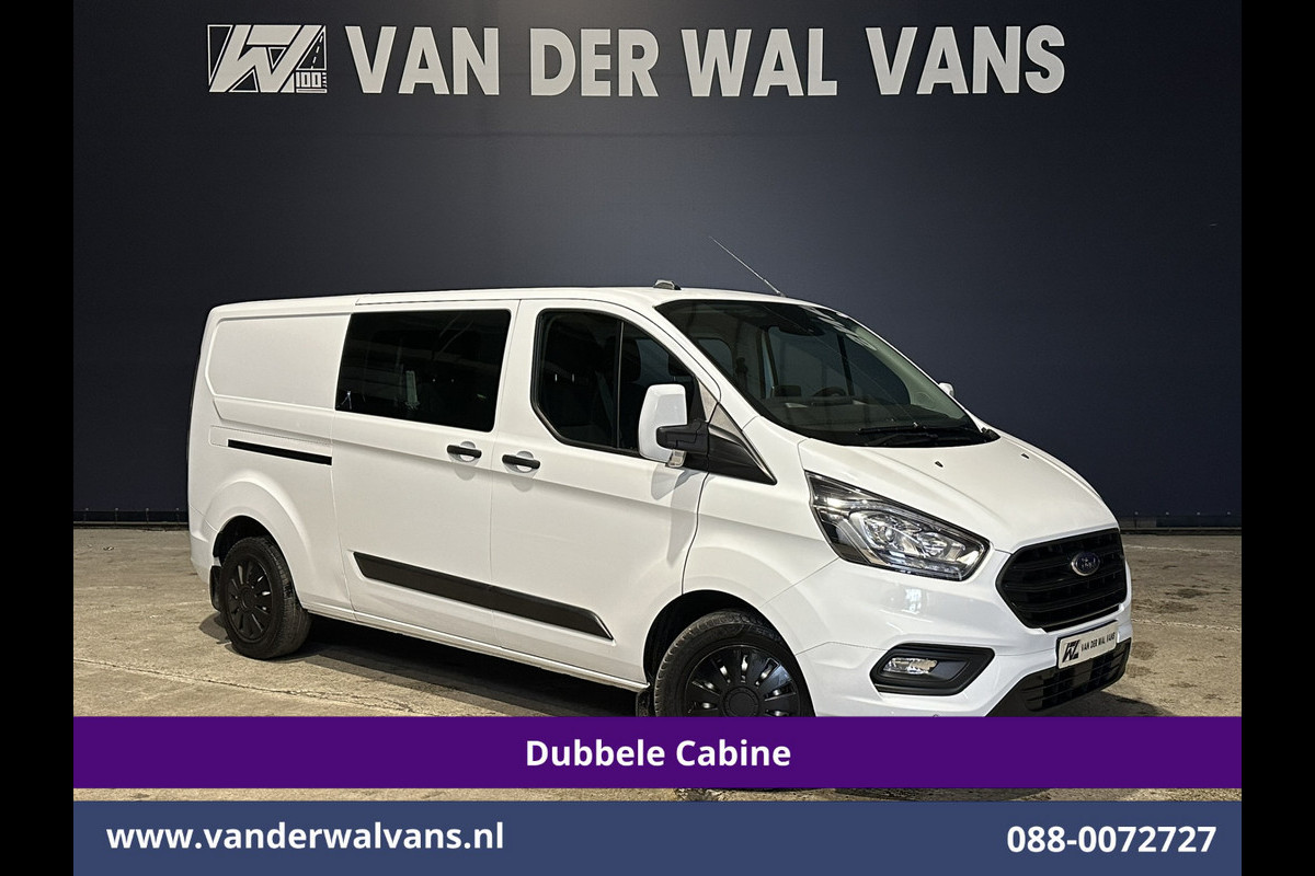 Ford Transit Custom 2.0 TDCI 130pk L2H1 Dubbele Cabine Euro6 Airco | 6-Zits | Camera | Navigatie | LED | Apple Carplay Android Auto, Cruisecontrol, Stoelverwarming, Verwarmde voorruit, Parkeersensoren, Achterklep