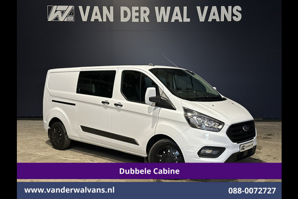 Ford Transit Custom 2.0 TDCI 130pk L2H1 Dubbele Cabine Euro6 Airco | 6-Zits | Camera | Navigatie | LED | Apple Carplay Android Auto, Cruisecontrol, Stoelverwarming, Verwarmde voorruit, Parkeersensoren, Achterklep