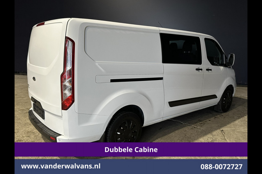 Ford Transit Custom 2.0 TDCI 130pk L2H1 Dubbele Cabine Euro6 Airco | 6-Zits | Camera | Navigatie | LED | Apple Carplay Android Auto, Cruisecontrol, Stoelverwarming, Verwarmde voorruit, Parkeersensoren, Achterklep