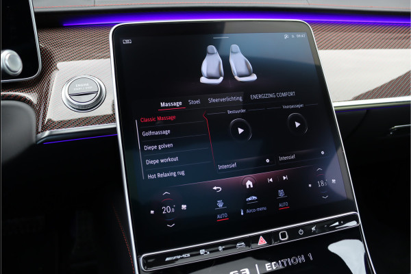 Mercedes-Benz S-Klasse AMG 63 S E Performance 'Edition 1' | 802pk | Achterasbesturing | Keramisch | Distronic+ | Chauffeurspakket | Entertainmentpakket Achter | Stoelventilatie V+A | Vlakkenverwarming | Zonweringspakket |