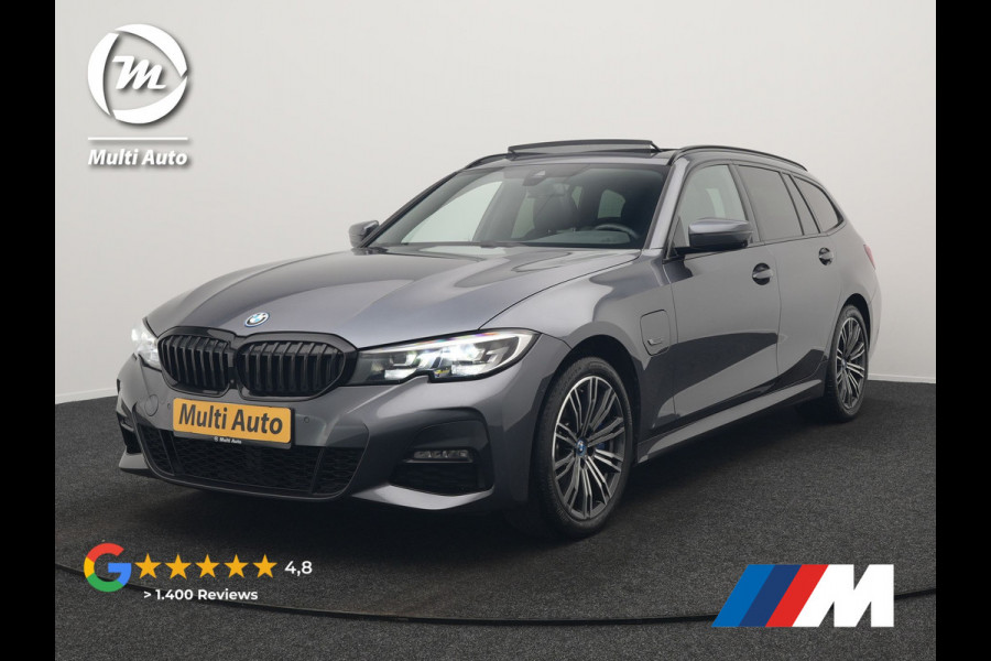 BMW 3 Serie Touring 330e M Sport Plug In Hybrid 293pk Dealer O.H PHEV | Trekhaak Af Fabriek | Panodak | 360 Camera | Alcantara Sportstoelen Memory & Verwarmd | Apple Carplay | Sfeerverlichting | Virtual | Blis | Navigatie | DAB |