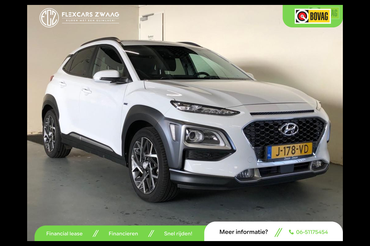 Hyundai Kona 1.6 GDI HEV Premium - Navi - Leder - Trekhaak - Org.NL