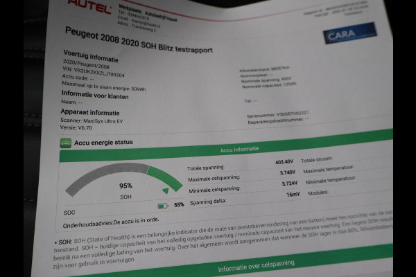 Peugeot e-2008 EV GT 50 kWh + LEDER | SCHUIFDAK | CAMERA | ADAPTIVE CRUISE | STOELVERW. | SFEERVERL.