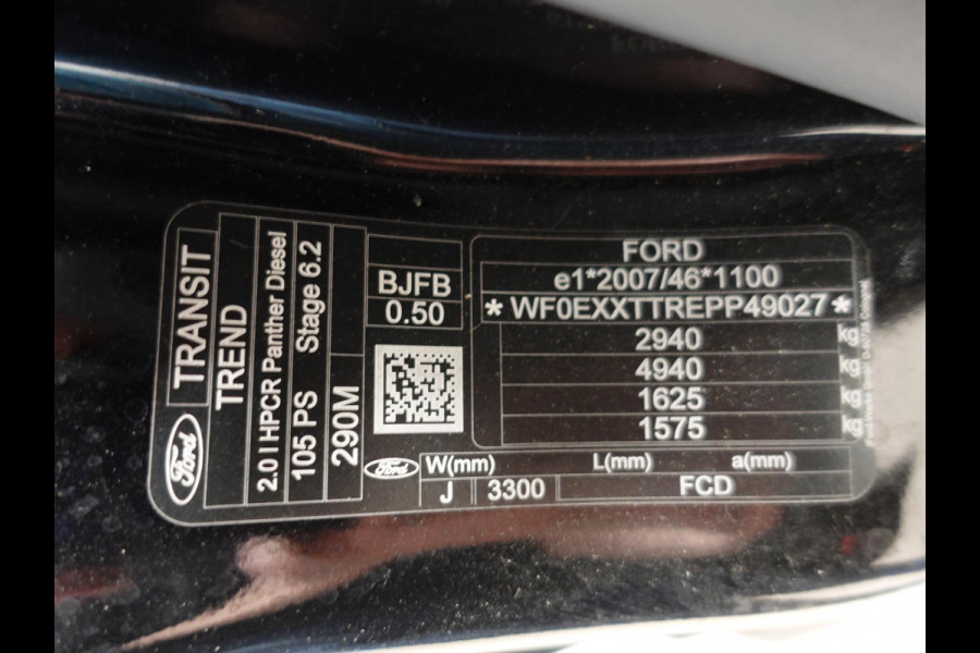 Ford Transit 290 2.0 TDCI L2H2 Trend Airco Bluetooth Camera  Cruise Control