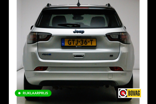 Jeep Compass 4xe 240 Hybrid Electric S 240 PK automaat | Leer | 19 Inch All-season | Stoel- Stuurverwarming Navigatie, Adaptive Cruise, Elektrische achterklep, Camera