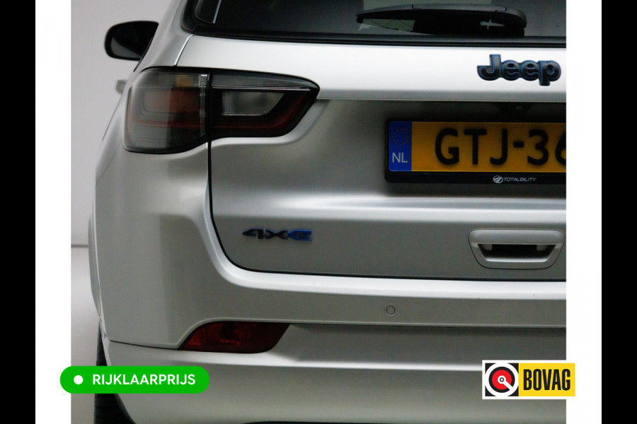 Jeep Compass 4xe 240 Hybrid Electric S 240 PK automaat | Leer | 19 Inch All-season | Stoel- Stuurverwarming Navigatie, Adaptive Cruise, Elektrische achterklep, Camera