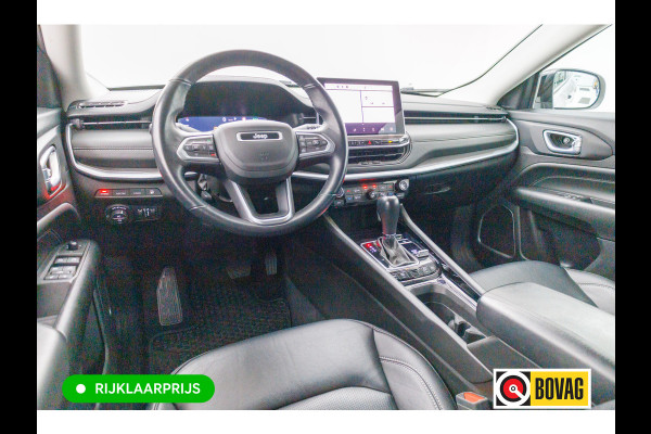 Jeep Compass 4xe 240 Hybrid Electric S 240 PK automaat | Leer | 19 Inch All-season | Stoel- Stuurverwarming Navigatie, Adaptive Cruise, Elektrische achterklep, Camera