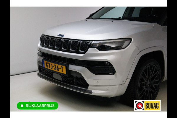 Jeep Compass 4xe 240 Hybrid Electric S 240 PK automaat | Leer | 19 Inch All-season | Stoel- Stuurverwarming Navigatie, Adaptive Cruise, Elektrische achterklep, Camera