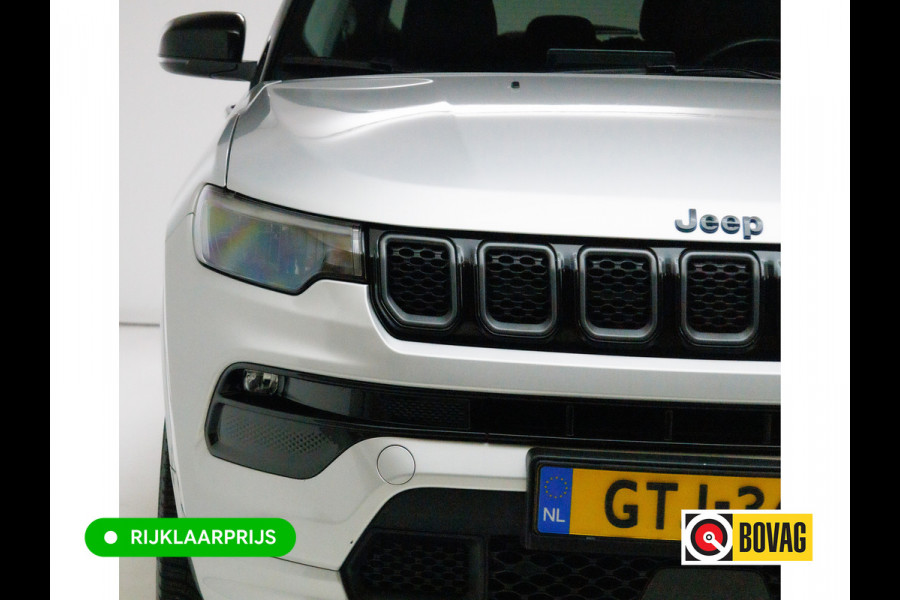 Jeep Compass 4xe 240 Hybrid Electric S 240 PK automaat | Leer | 19 Inch All-season | Stoel- Stuurverwarming Navigatie, Adaptive Cruise, Elektrische achterklep, Camera