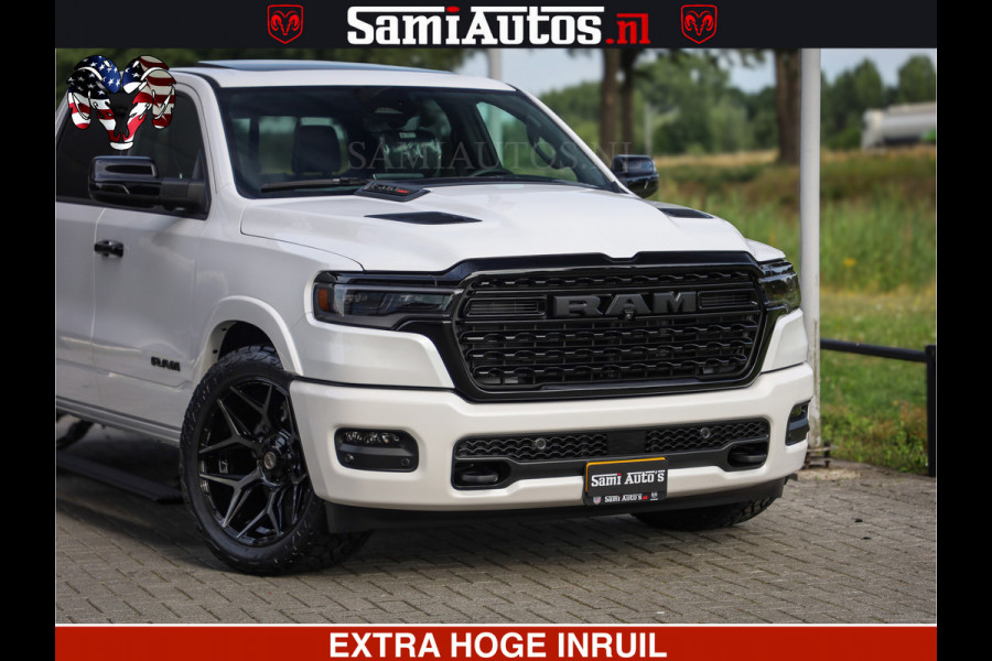 Dodge Ram 1500 Limited Night High Output 540HP 706Nm | Massage + Full Option | De Meest Luxe en Volle Pick-Up in zijn Klasse | Comfortabele Dubbele Cabine met Royale 5 Zitplaatsen | BPM vrij | Nu Leverbaar uit Voorraad | Voorraad Nr 2336 - 7700