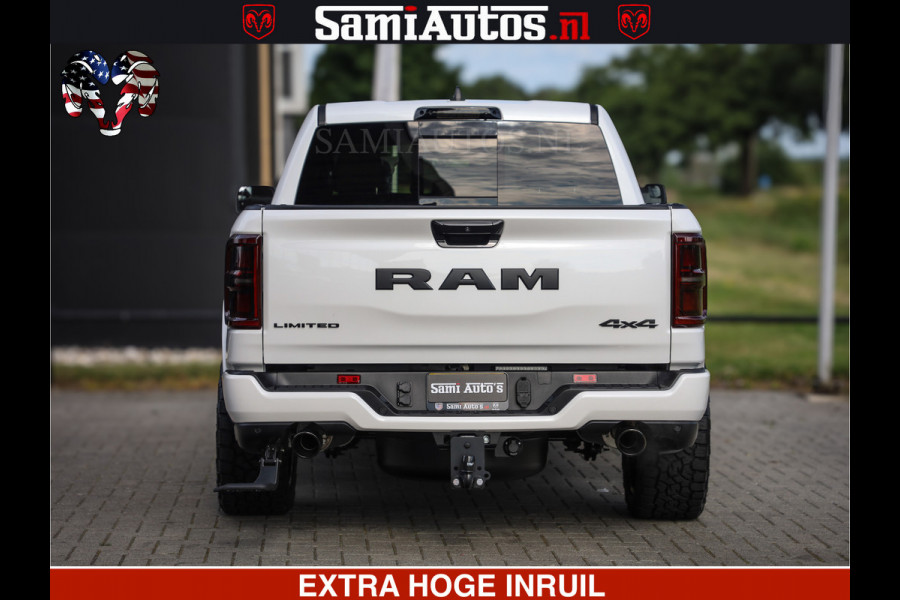 Dodge Ram 1500 Limited Night High Output 540HP 706Nm | Massage + Full Option | De Meest Luxe en Volle Pick-Up in zijn Klasse | Comfortabele Dubbele Cabine met Royale 5 Zitplaatsen | BPM vrij | Nu Leverbaar uit Voorraad | Voorraad Nr 2336 - 7700