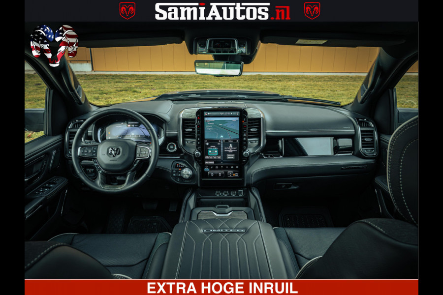 Dodge Ram 1500 Limited Night H.O 540HP 706Nm | Massage + Full Option | De Meest Luxe en Volle Pick-Up in zijn Klasse | Comfortabele Dubbele Cabine met Royale 5 Zitplaatsen | BPM vrij | Nu Leverbaar uit Voorraad | Voorraad Nr 2370 - 5411