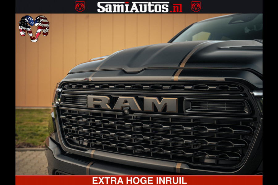 Dodge Ram 1500 Limited Night H.O 540HP 706Nm | Massage + Full Option | De Meest Luxe en Volle Pick-Up in zijn Klasse | Comfortabele Dubbele Cabine met Royale 5 Zitplaatsen | BPM vrij | Nu Leverbaar uit Voorraad | Voorraad Nr 2370 - 5411