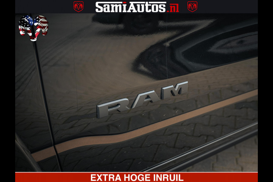 Dodge Ram 1500 Limited Night H.O 540HP 706Nm | Massage + Full Option | De Meest Luxe en Volle Pick-Up in zijn Klasse | Comfortabele Dubbele Cabine met Royale 5 Zitplaatsen | BPM vrij | Nu Leverbaar uit Voorraad | Voorraad Nr 2370 - 5411