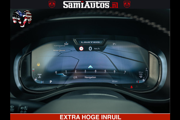 Dodge Ram 1500 Limited Night H.O 540HP 706Nm | Massage + Full Option | De Meest Luxe en Volle Pick-Up in zijn Klasse | Comfortabele Dubbele Cabine met Royale 5 Zitplaatsen | BPM vrij | Nu Leverbaar uit Voorraad | Voorraad Nr 2370 - 5411